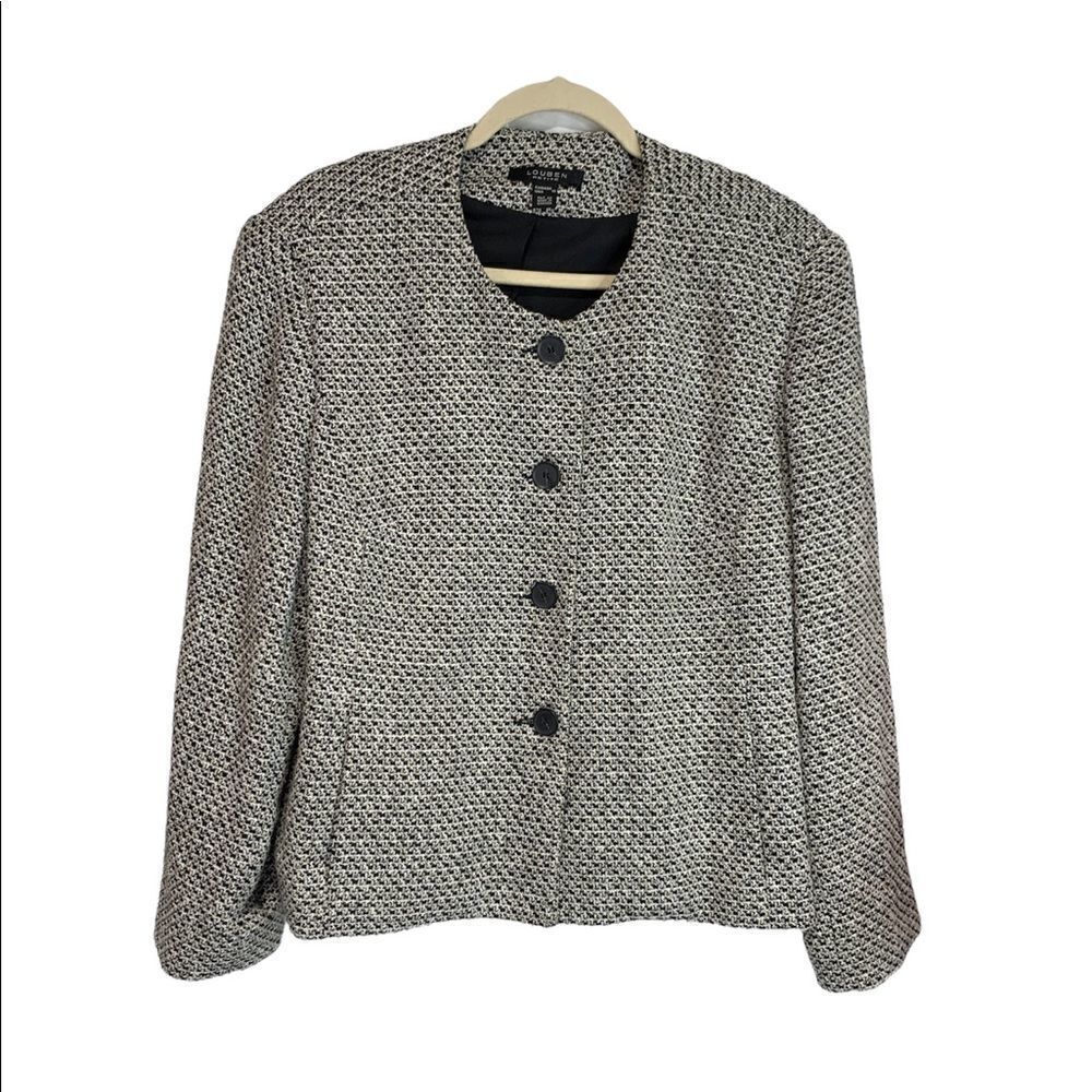 𝅺LOUBEN Tweed Button Up Blazer